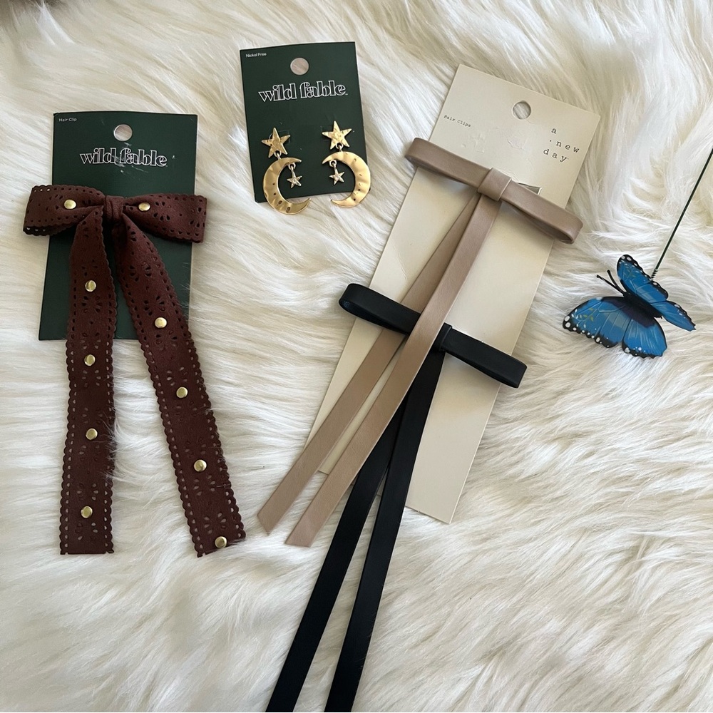 Hair bows and earrings set Hair Accessories Set Lot